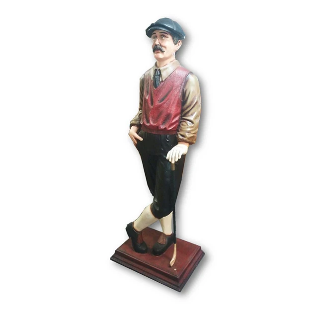 Golfer Statue Character Resin Life Size