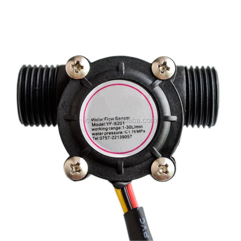 4 points G1 YF-S201 Capteur de débit d'eau Débimètre Controleur d'eau 
