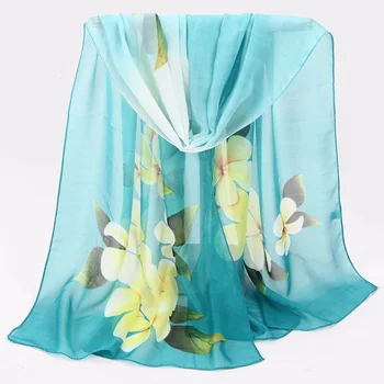Summer Women's Beach Sarong Shawl Ladies' Printed Scarf,Flower Printed Scarf For Malaysia
