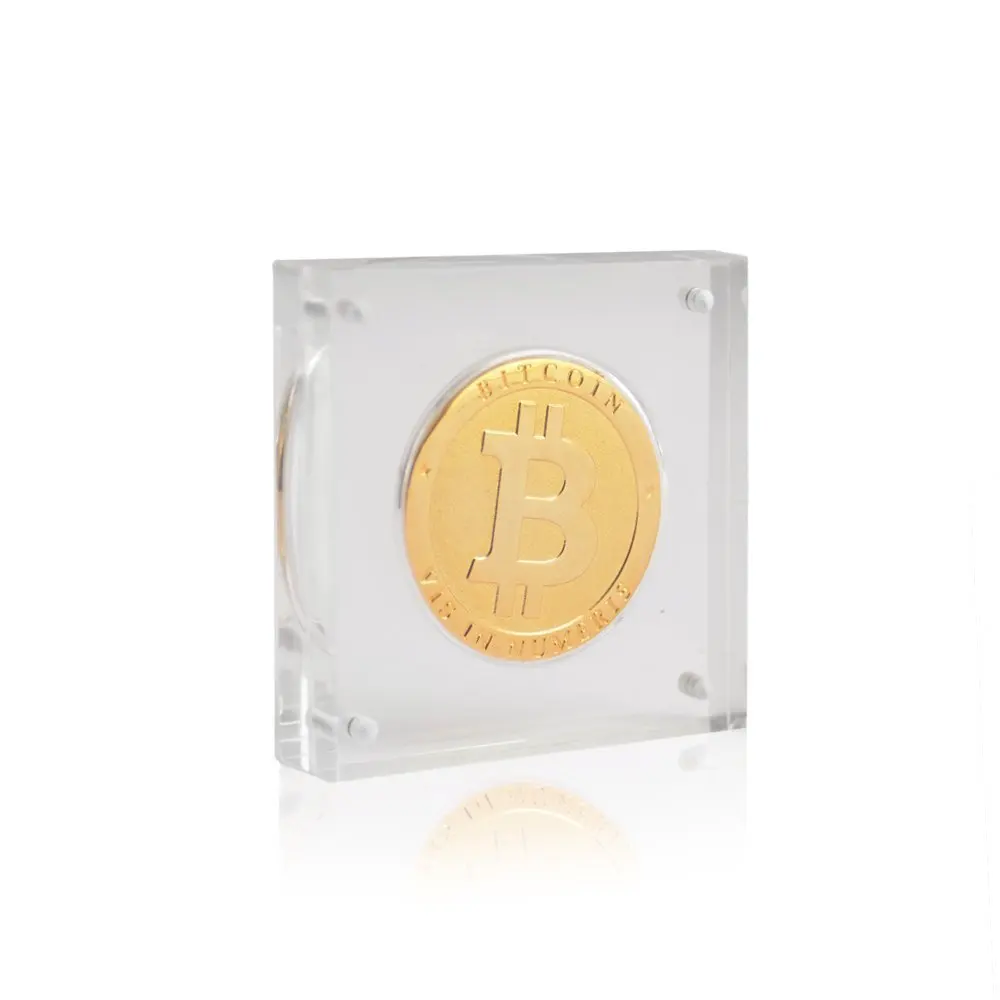 Custom Magnetic Clear Coin Display Frame Acrylic Plastic Coin Medal Display Holder Case Perfect Protection for Poker Chip