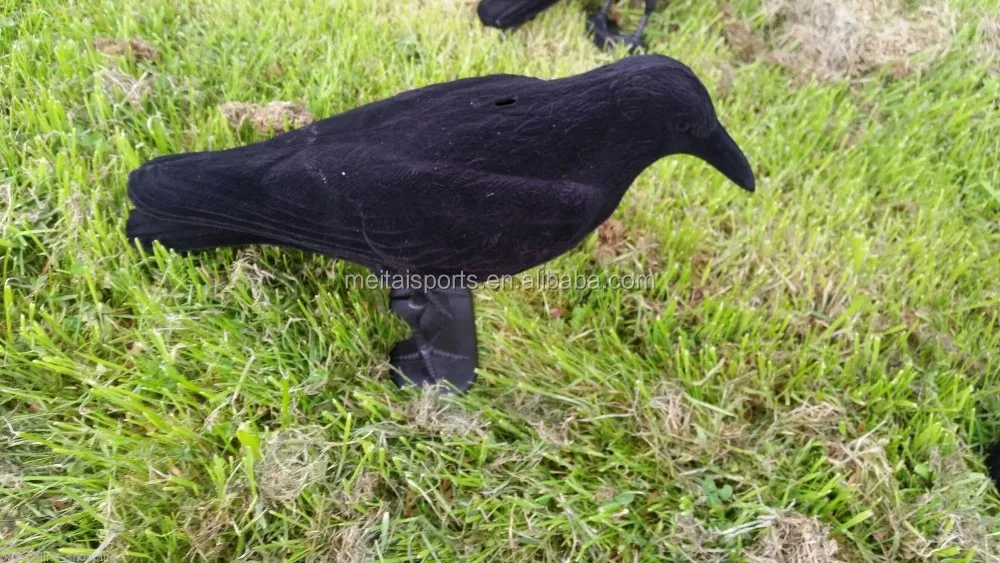 Полноразмерные флокированные вороны приманки