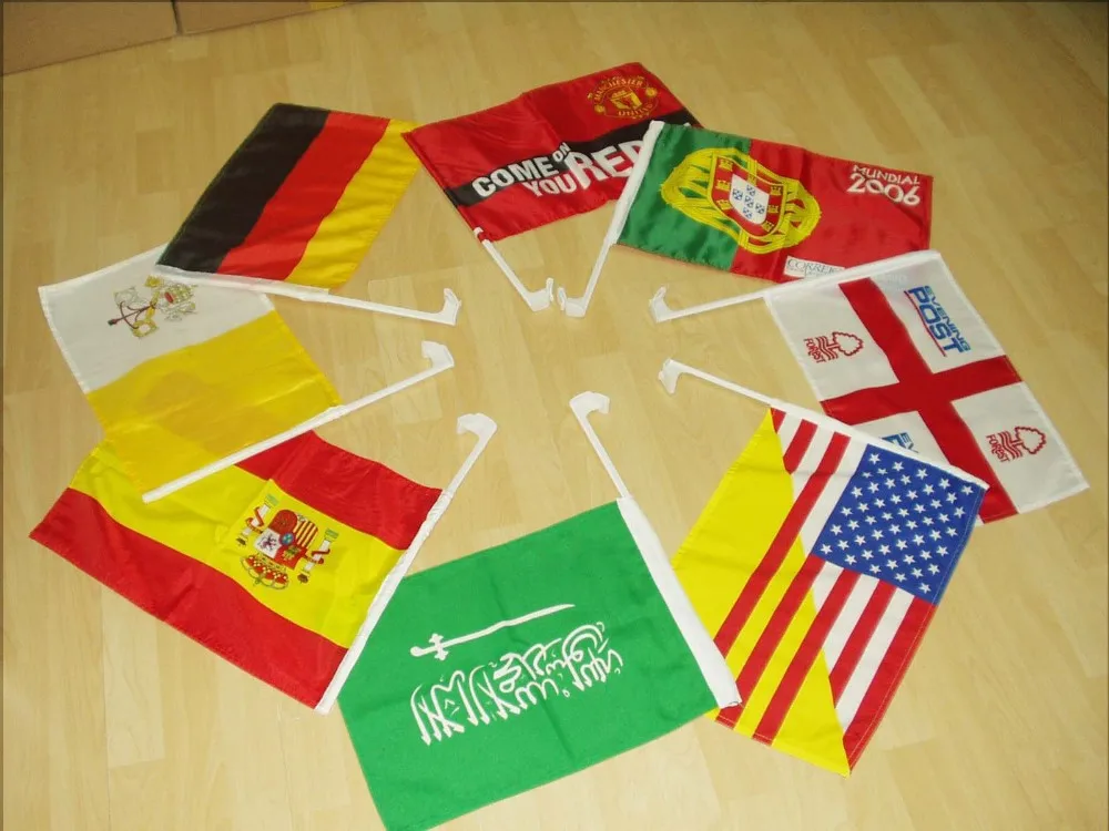 Sublimation Countries Car Window Flag with Stick