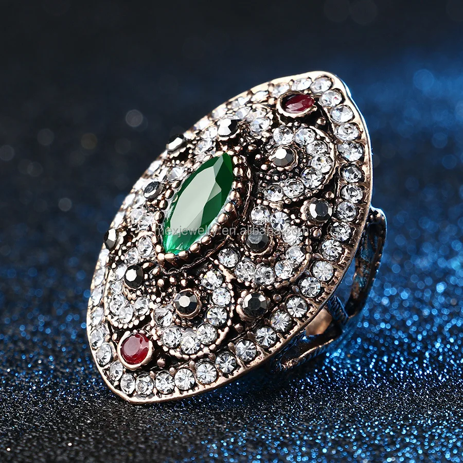 Antique Turkish Hurrem Sultan Ring Ottoman Jewelry