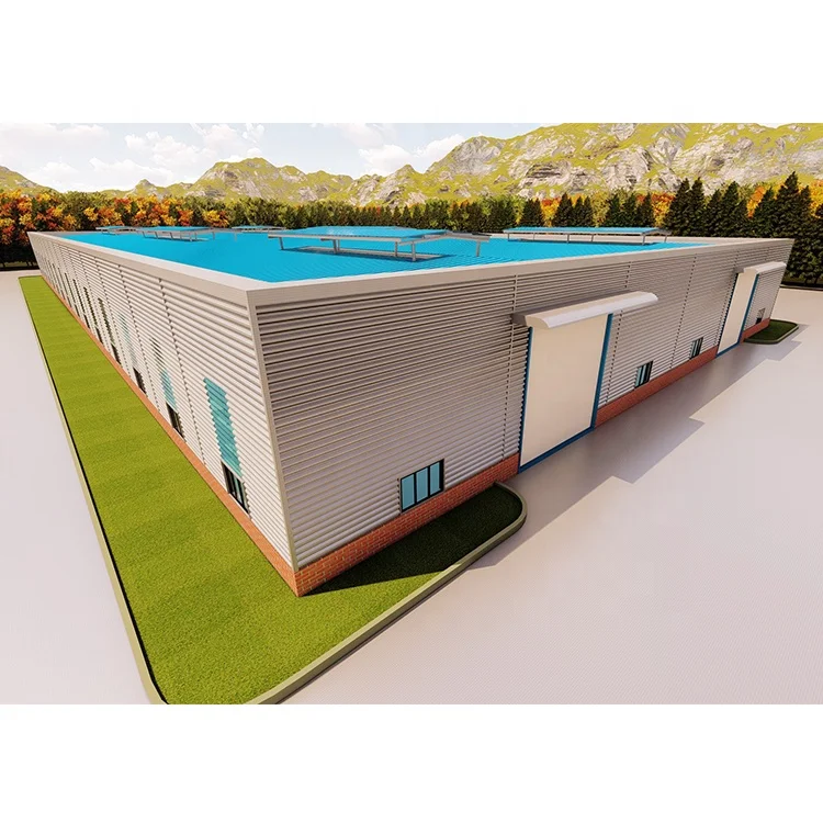 Low Cost 2000 square Meter Prefab House Prefabricated Design Steel Structure Industrial Prefab Buildings