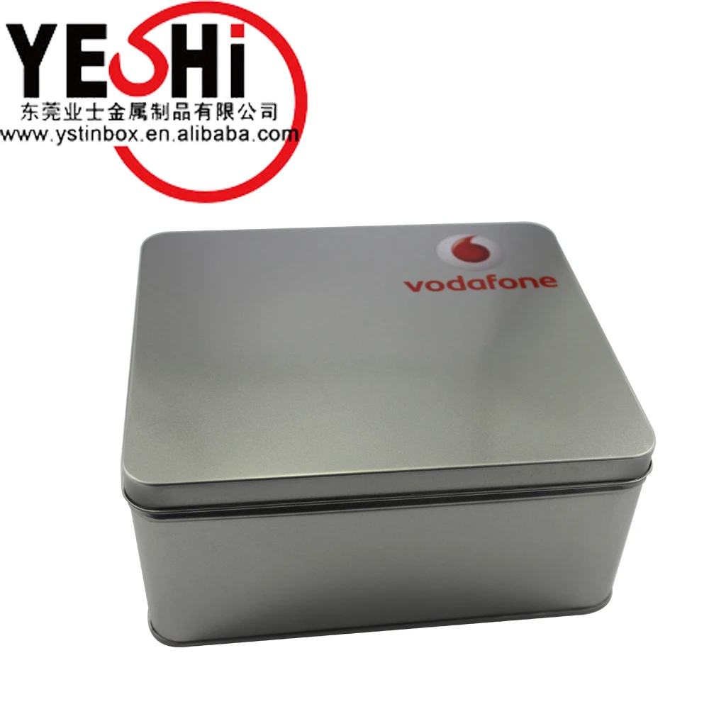 large tin box with lid