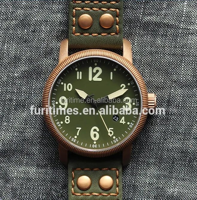 
high quality factory made ETA 2824 MOVT automatic bronze wristwatches 
