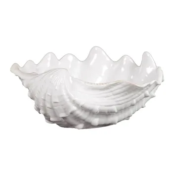 Urban Trend Decorative White Ceramic Seashell Bowl - Buy Ceramic Shell ...