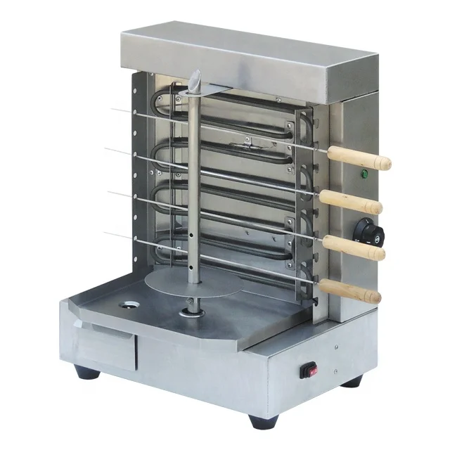 Electric chicken rotisserie machine with whole chicken rotisserie grill