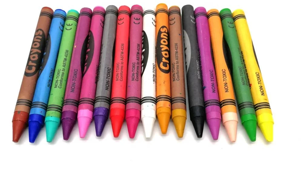 Простой 88*8 мм восковой мелок с бумажной оберткой, наконечник пули, подарок, рекламная раскраска, мелок