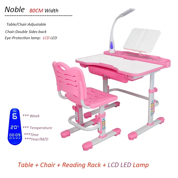 Folding Intelligent Study Table and Chair Set With Storage for Student or Kids