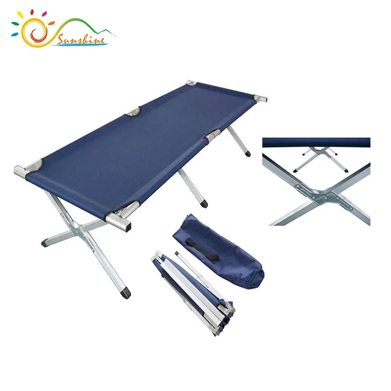 Camping Bed Folding Stretcher Light Weight W/ Carry Bag Camp Portable ...