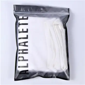 Custom print logo Eco friendly ziplock Clear garment black packaging bag with zipper clothing Transparent opp other plastic bags
