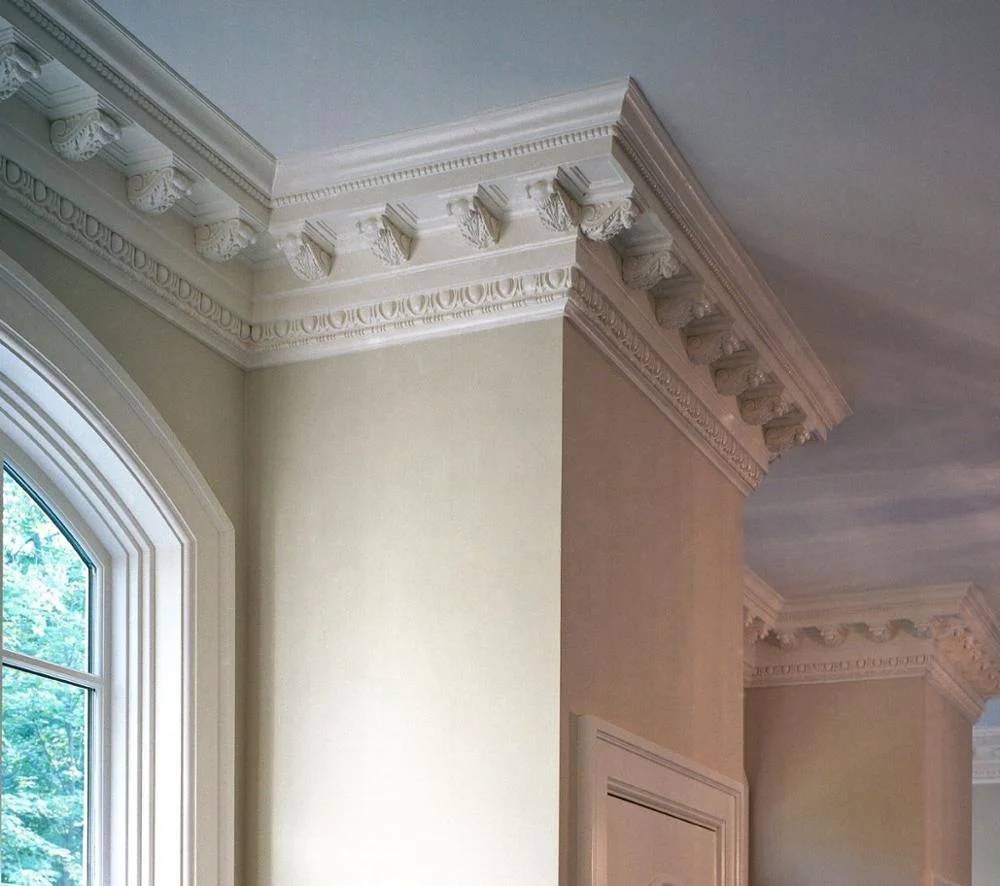 Auuan High Quality Pop Ceiling Coving PU Cornice Polyurethane Crown Moulding for Building Material