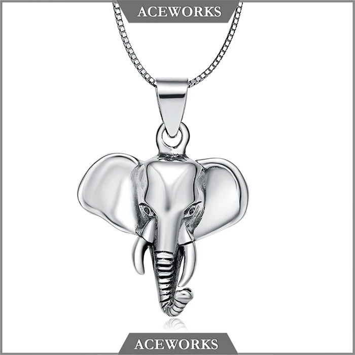 elephant silver pendant