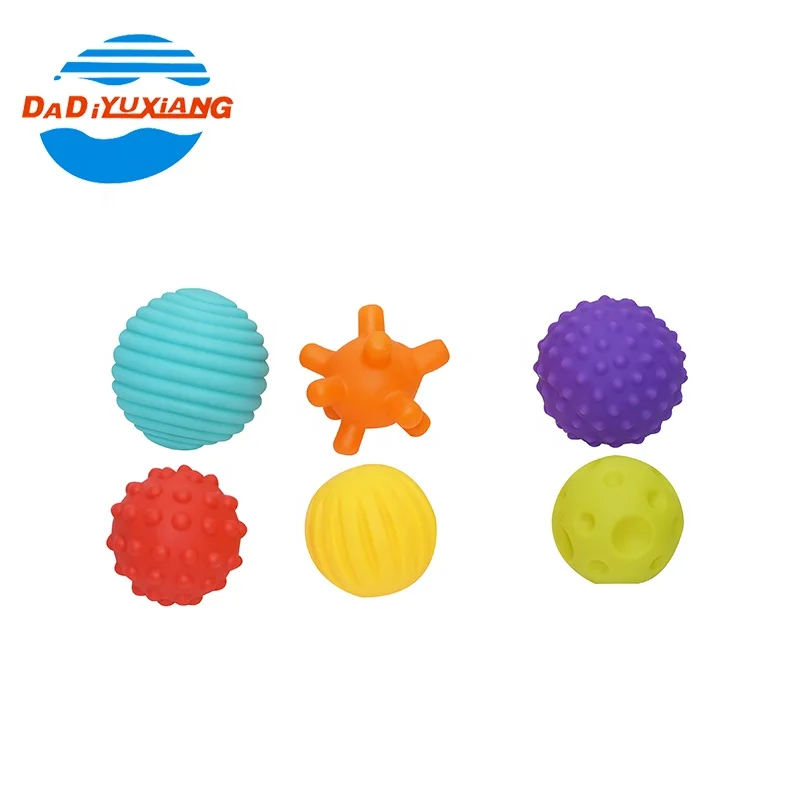 6 шт Ранние обучающие игрушки тактильные мягкая сенсорная Прорезыватель для зубов для детей