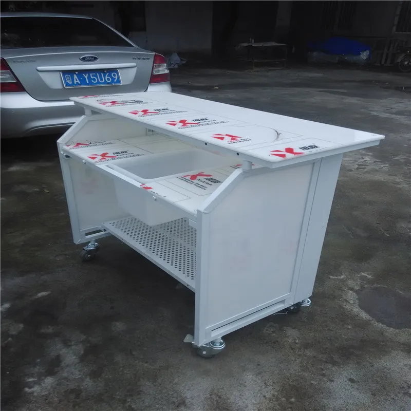 Mini White Portable Bar Counter with Logo Sgaier Truss