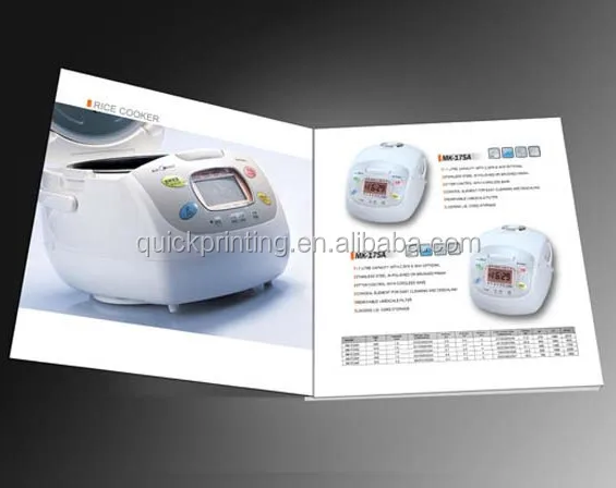 Catálogo personalizável de produtos eletrônicos da fábrica de impressão de Guangzhou, impresso em offset com material de papelão e logotipo personalizado