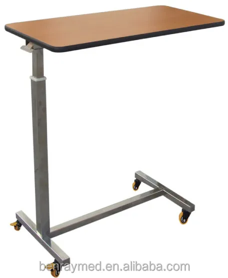 BR-OBT03 подвижный большого размера из АБС-пластика надкроватный столик регулировка высоты черный стеклянный столик