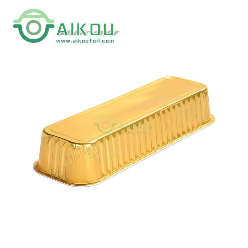 800ml Disposable Big Size Rectangle Aluminium Foil Bsking Pan Cake Container Disposable Baking Tray Roasting Loaf Pan