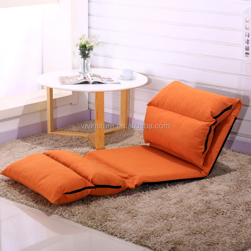 Legless Chair with Arm Easy Carrying Folding Single Bed Style Sofa Bed