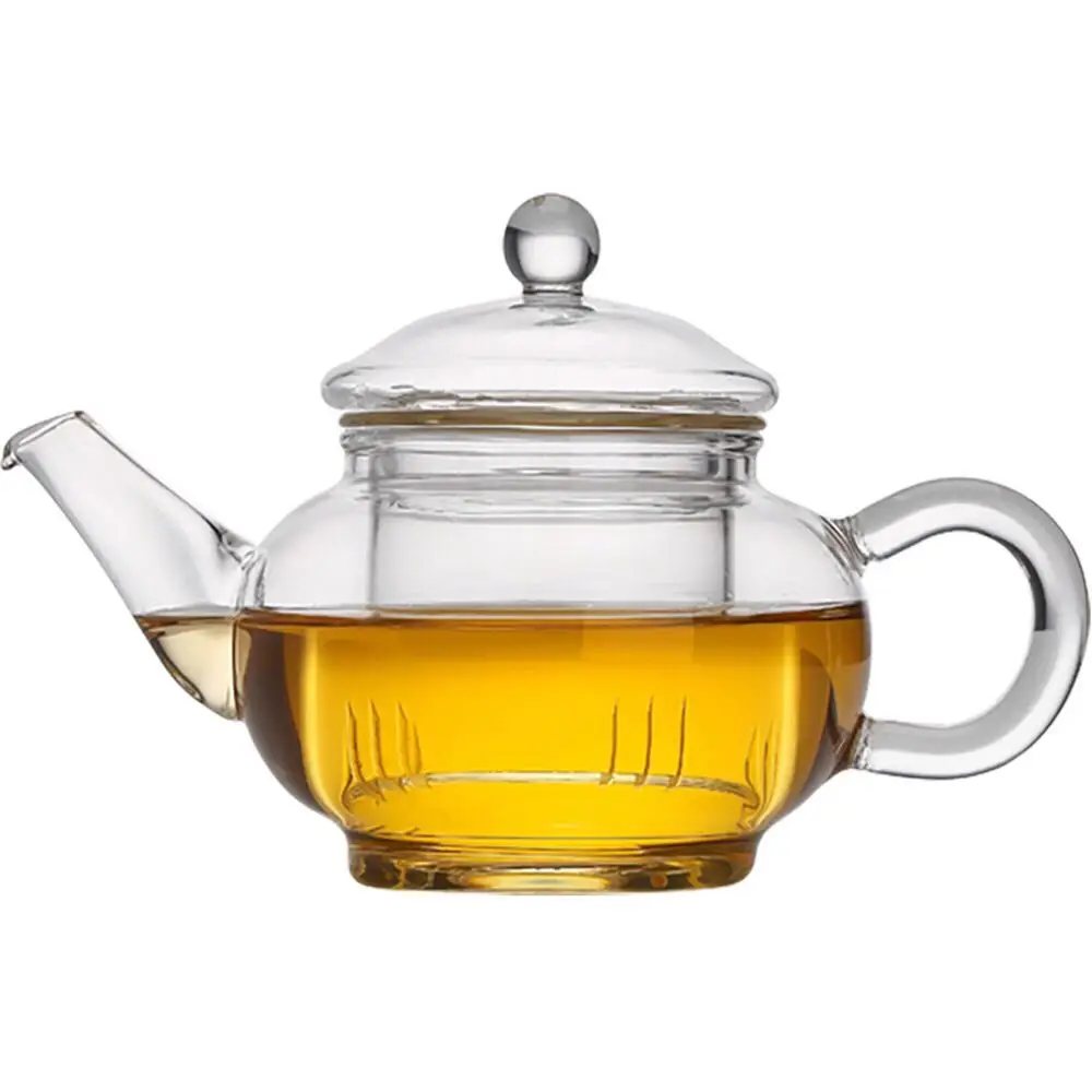 1pc Glass Teapot With Tea Infuser, Heat Resistant Thicken Glass Tea Kettle  With Stainless Steel Tea Strainer, Blooming And Loose Leaf Tea Maker, Perfe