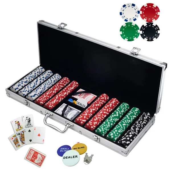 Cq Casino Fashion Craft Deluxe Poker Game Set 500 With Chips Dices 