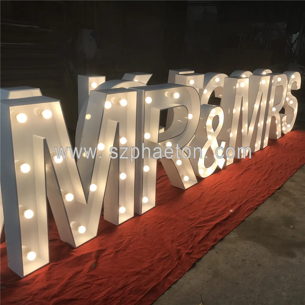Marquee Light Letters LED Bulb Sign for Event Party Supplies