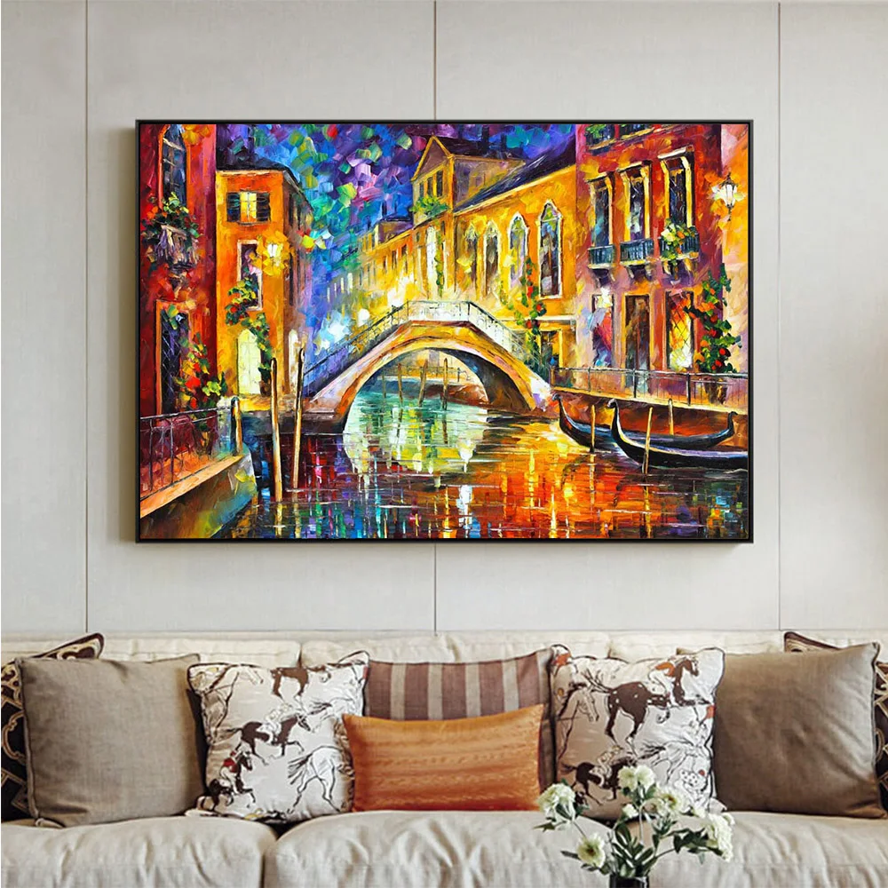 Handpainted Texture Artist Leonid Afremov Texture Art Amsterdam Oil Painting