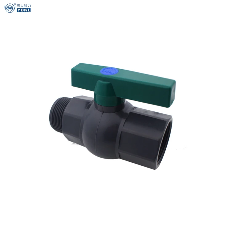 Male to female thread ends PVC ball valve of high quality made in China