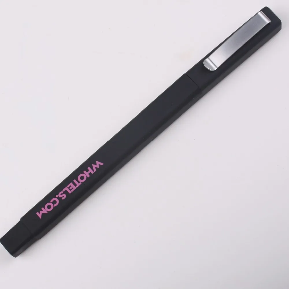 Фирменные высококачественные матовые черные печатные ручки для шариковых ручек с логотипом