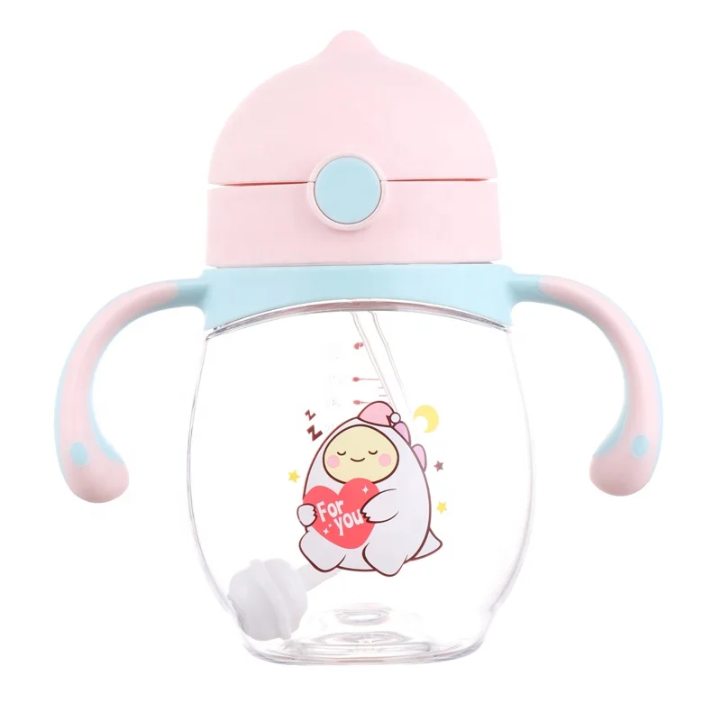 Straw Baby Feeding Cup Cartoon, Silicone Sippy Cup Straw