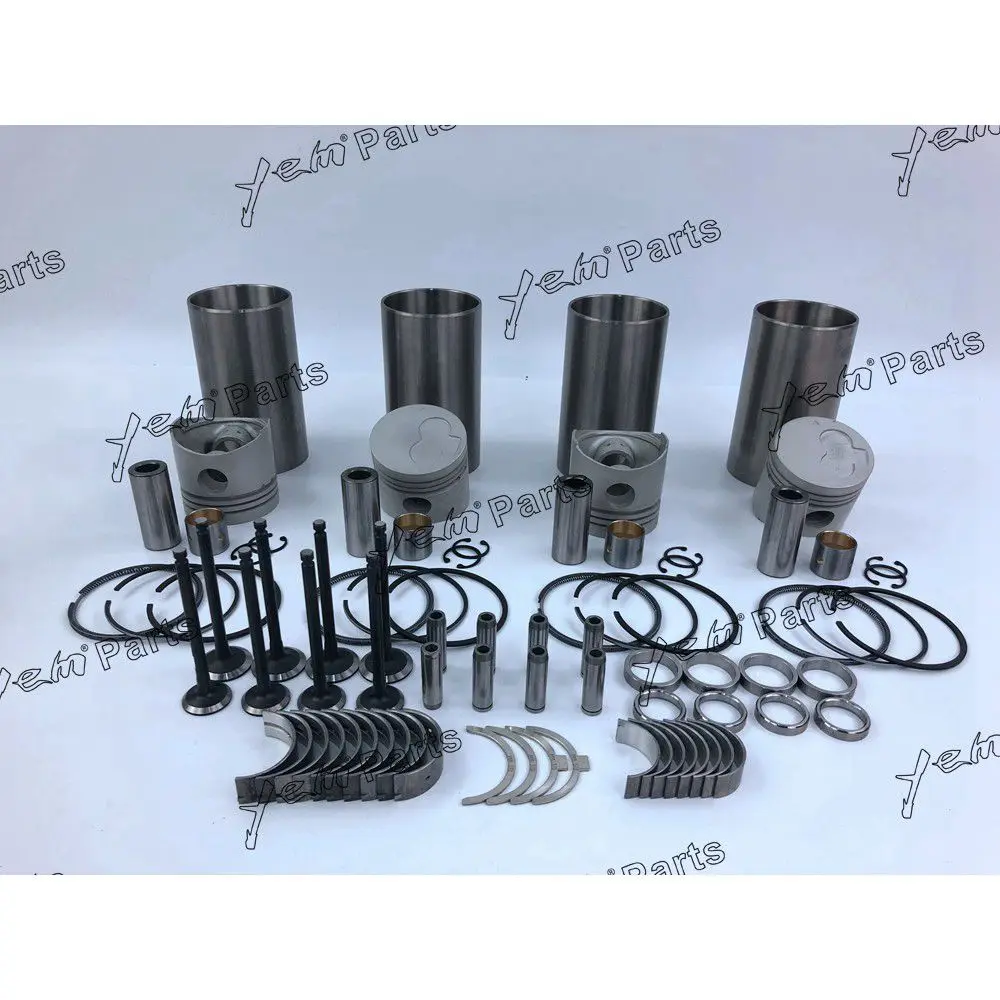 K4E Engine Overhaul Kit With Cylinder Liner Piston Rings Set Engine Bearings Valves for Mitsubishi 2