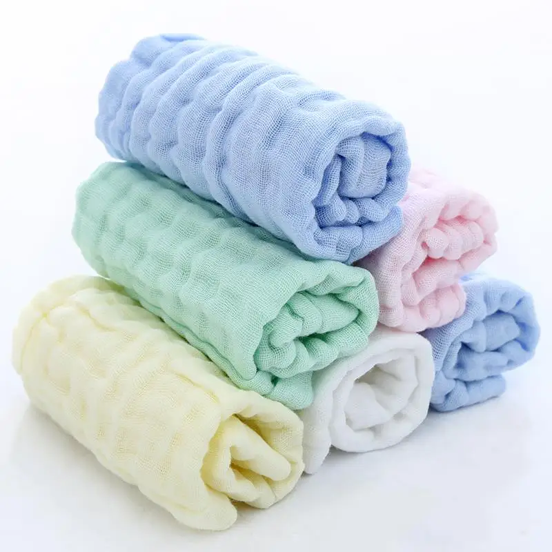 Muslin Baby Burp Cloths 6 Layers Soft Newborn Baby Face Towel Cotton ...