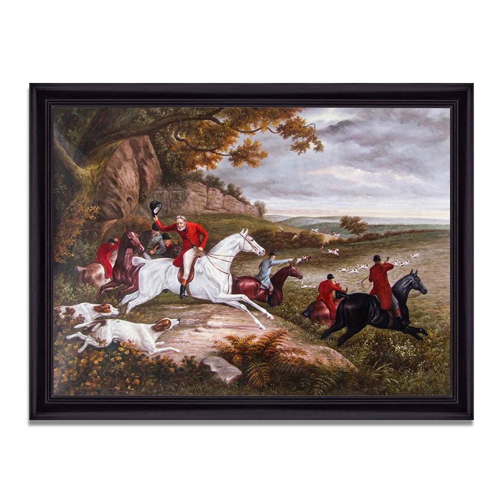 Dafen Village Artists Handmade Classical European Famous Royal Hunting Oil Painting Reproduction