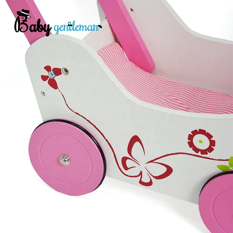 Лидер продаж, детская Первая деревянная кукольная коляска с ящиком для хранения Z16085E