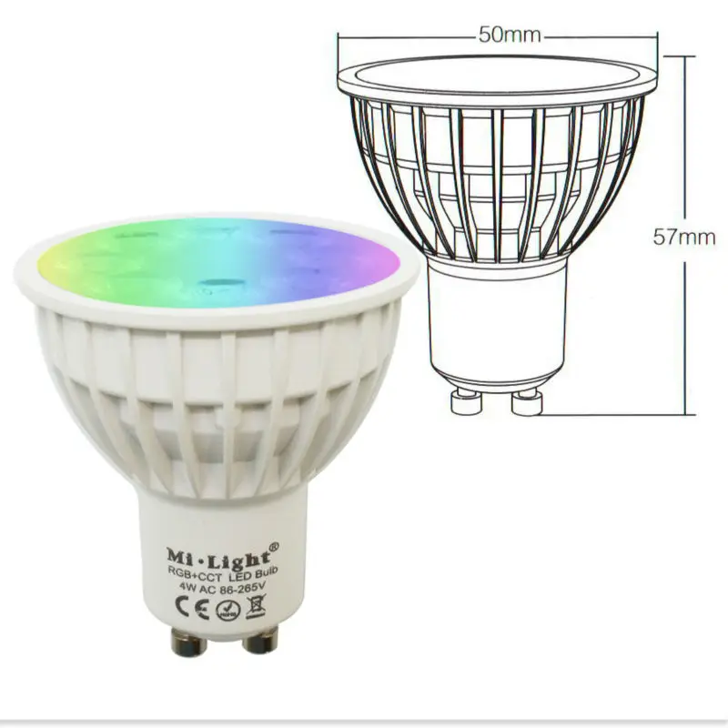 Dimmable LED Bulb 4W GU10 RGB CCT 2700-6500K Smart Lighting
