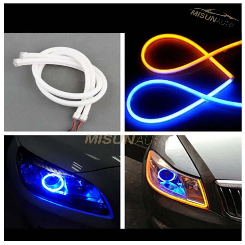 Switchback LED Strips Light White Amber Sequential Flex Tube Strips Turn Light signal