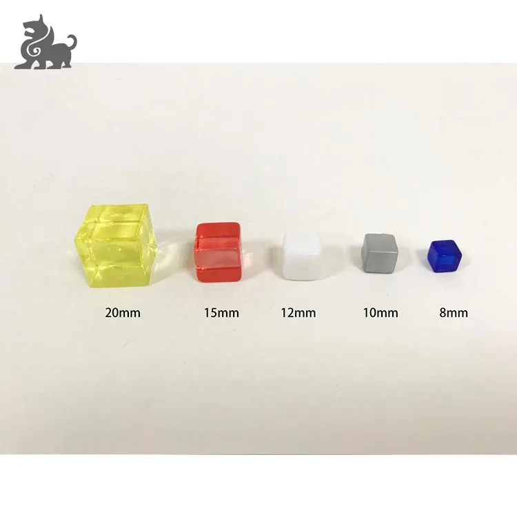 Plastic Cube Red 8mm