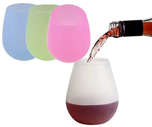 Unbreakable mug.Silicone wine glass.Portable travel wine glass outdoors. 