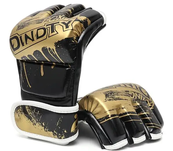 
Оптовая продажа, Детские и взрослые боксерские тренировочные перчатки с логотипом на заказ, перчатки для ММА на полпальца 