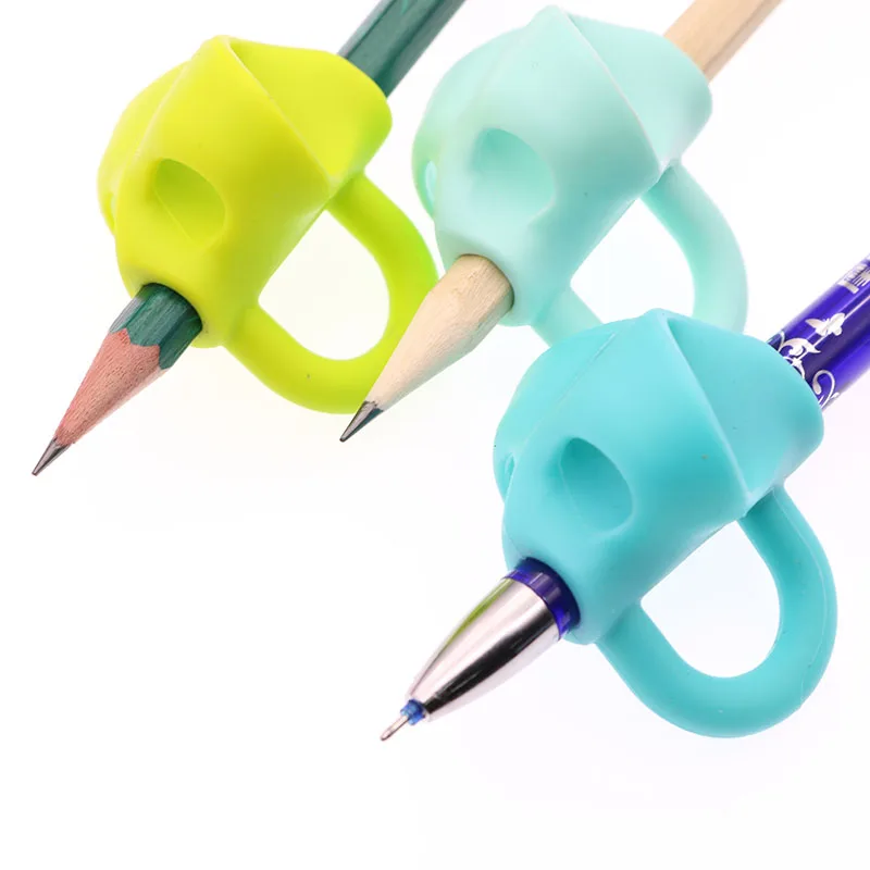 3Pc Children Pencil Holder Pen Writing Aid Grip Pencil Correction Tools Supplies 