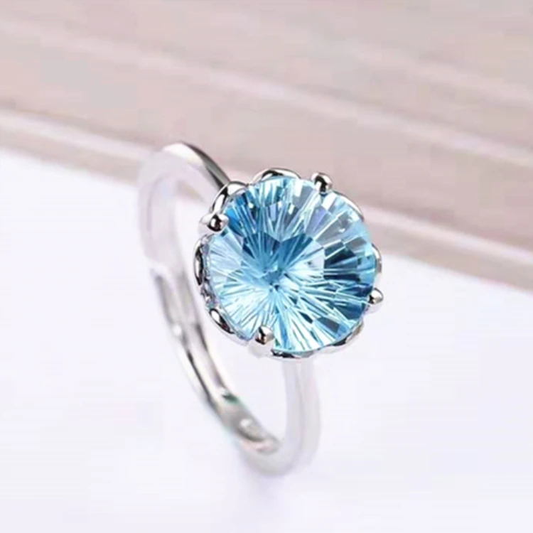 Sterling Silver 925 Rings Women  Topaz Ring Silver 925 Women