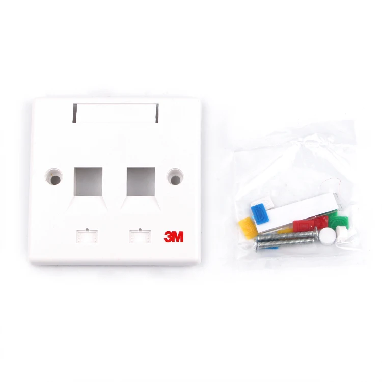 Высококачественная сетевая Лицевая панель RJ45 с одним/двумя портами 3 м/Сетевая Лицевая панель порта cat6 1/2