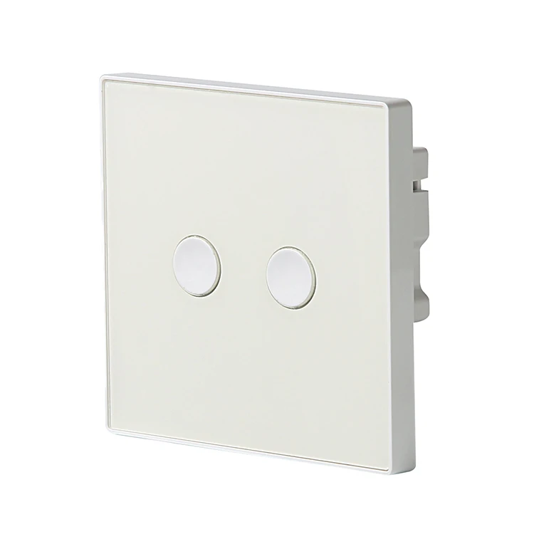 New Arrival British Standard 2 Gang Tempered Glass Panel Electric Switch Smart