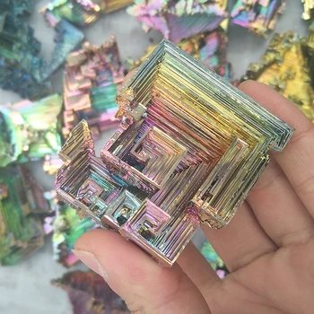 wholesale natural irregularly rainbow bismuth mineral ore crystals