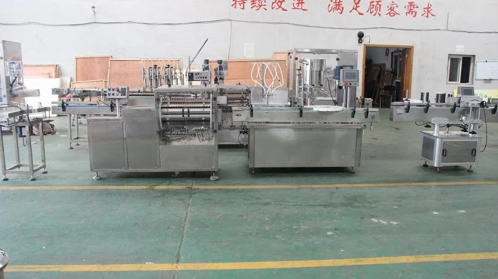 Automatic small glass plastic bottle capping e liquid juice essential oil eye drop filling machine