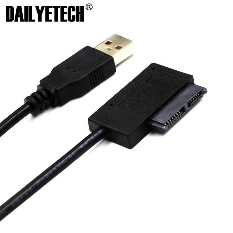 Кабель-Переходник USB 2 0 на Mini Sata II 7 + 6 13Pin для ноутбука CD/DVD ROM привода Slim
