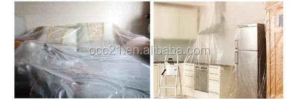 Clear Plastic Decorating drop sheet