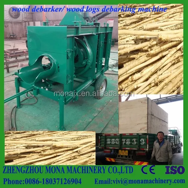 Best Single Double Roller Type Wood Debarker Bark Peeling Machine Tree