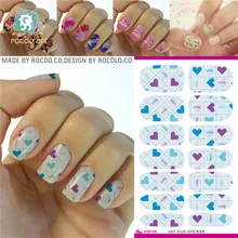 K5607 Water Transfer Foils Nail Art Sticker Minx Manicure Decoration Tools Purple Design Nail Wraps Nail